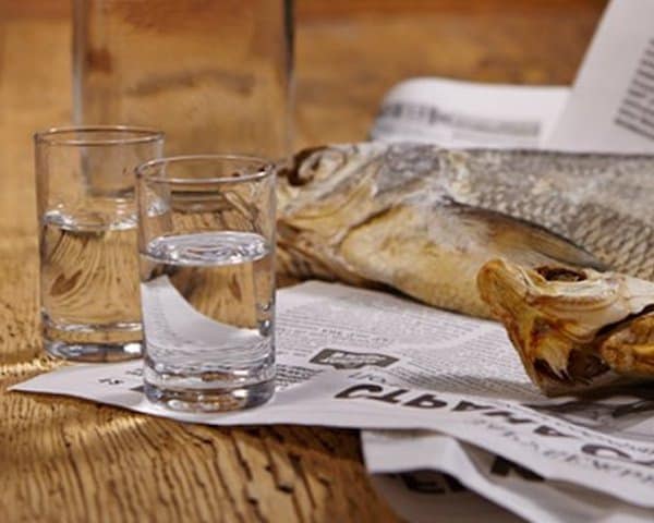 Wodka en vis